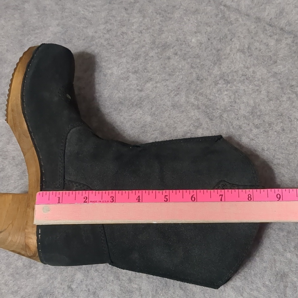 Sanita  black Suede Clog Boots Wooden sole size EU36 US6 - Picture 10 of 10